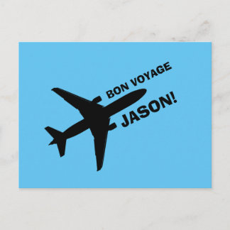 Cartão Postal Boa Viagem Avião no Azul Nome Personalizado