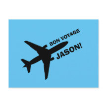 Boa Viagem Avião no Azul Nome Personalizado