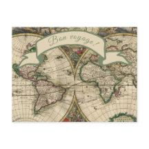 Boa viagem! Mapa do Mundo Vintage