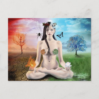 Cartão Postal Boa vs Mau- Deusa Gótico