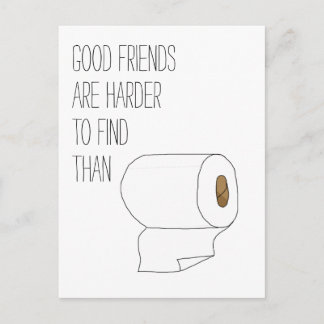 Cartão Postal Boas amigas minimalistas COVID 19 ilustrado