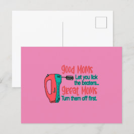 Cartão Postal Boas Mães Permitem que Você Lamba Os Batedeiros Gr