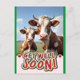 Cartão Postal boas melhoras vacas