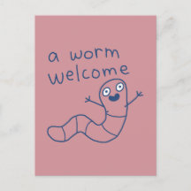 Boas-vindas engraçadas de uma minhoca Cute Piada D