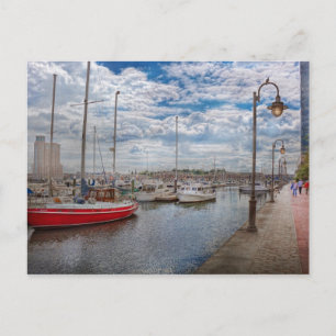 Cartão Postal Boat - Baltimore, MD - Um belo dia em Baltimore