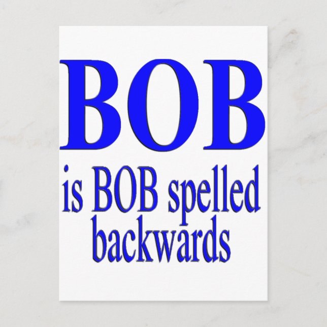Cartão Postal Bob é Bob para trás (Frente)