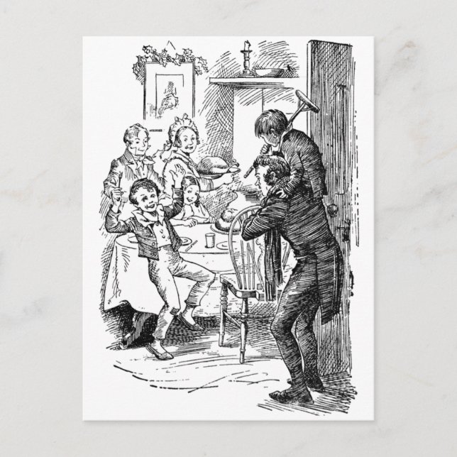 Cartão Postal Bob e Tiny Tim (Frente)