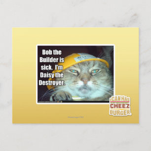 Cartão Postal Bob o construtor é doente