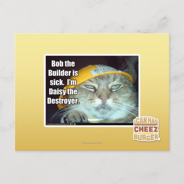 Cartão Postal Bob o construtor é doente (Frente)