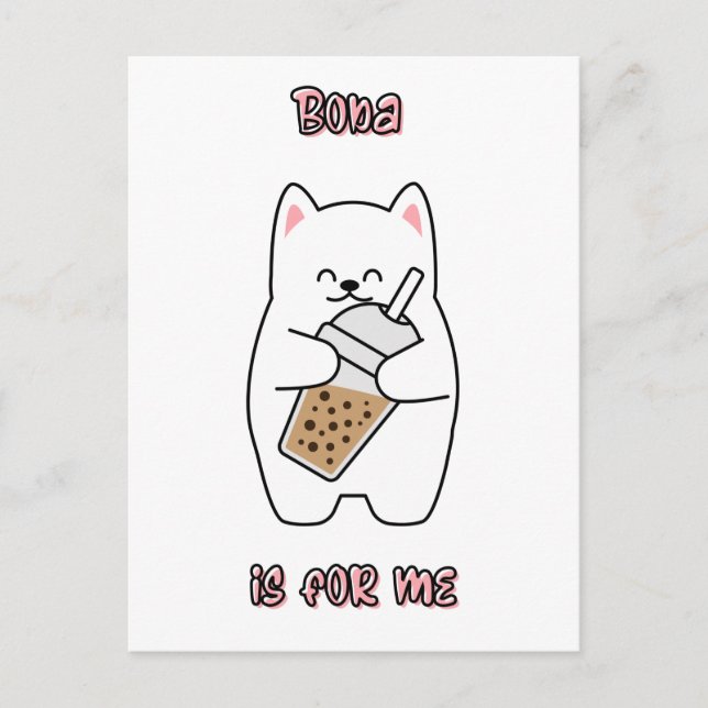 Cartão Postal Boba É Para Mim (Frente)