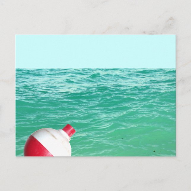 Cartão Postal Bobber de pesca na água (Frente)