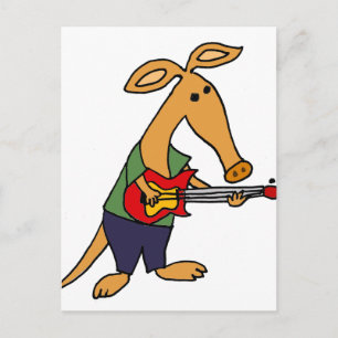 Cartão Postal Bobo Encantado Jogando Violão Elétrico