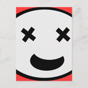 Cartão Postal Bobo X Olhos Oval Face