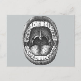 Cartão Postal Boca Anatômica Vintage