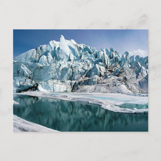 Cartão Postal Boca do Glaciar Matanuska no Alasca (Frente)