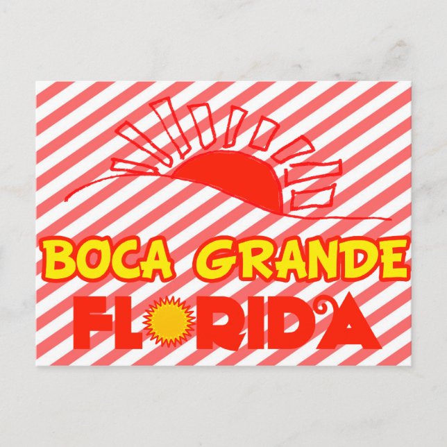 Cartão Postal Boca Grande, Flórida (Frente)