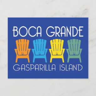 Cartão Postal Boca Grande Gasparilla Florida Beach Chairs
