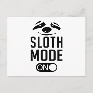 Cartão Postal Boca preguiçosa animal dormindo torcida Presente E