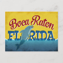 Cartão Postal Boca Raton Florida - Viagens vintage Retroativa do