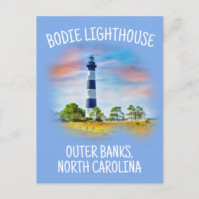 Cartão Postal Bodie Lighthouse Outer Banks North Carolina (Frente)