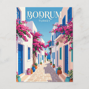 Cartão Postal Bodrum Cidade Velha Beco Turquia