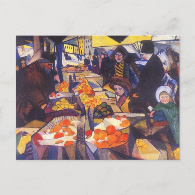 Cartão Postal Bogomazov - Mercado Sennoy, Kiev,  (Frente)