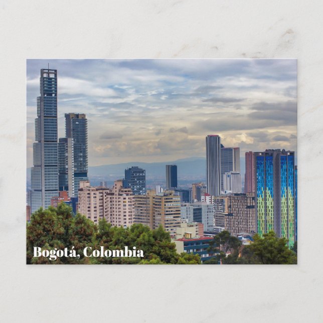 Cartão Postal Bogotá, Colômbia - Skyline (Frente)
