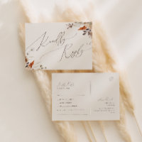 Boho Autumn Wildflower | RSVP de Solicitação de Mú