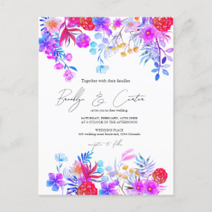 Cartão Postal Boho caia rústico floral todo em um