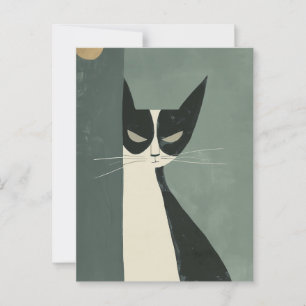 Cartão Postal Boho Cat