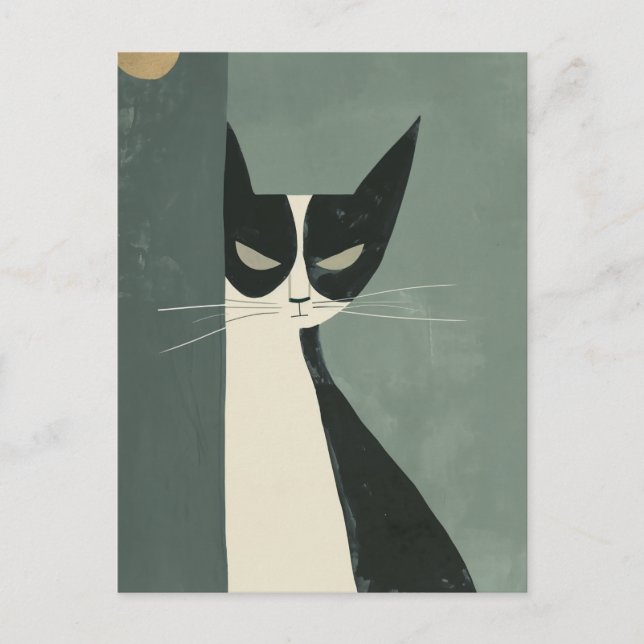 Cartão Postal Boho Cat (Frente)