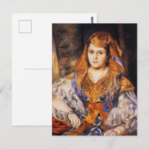 Cartão Postal Boho Chic Renoir Orientalista Dama Arte Fina
