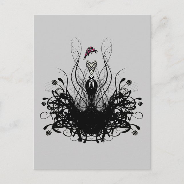 Cartão Postal Boho Fashion Diva qualquer cor personalizada Fundo (Frente)