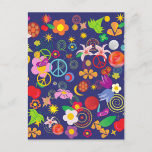 Cartão Postal Boho floral