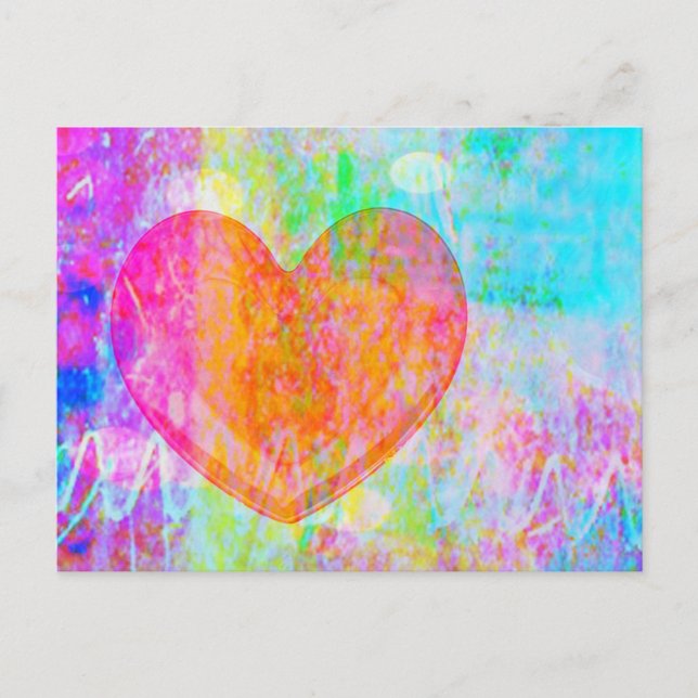 Cartão Postal Boho Heart (Frente)