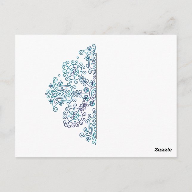 Cartão Postal Boho Mandala (Verso)