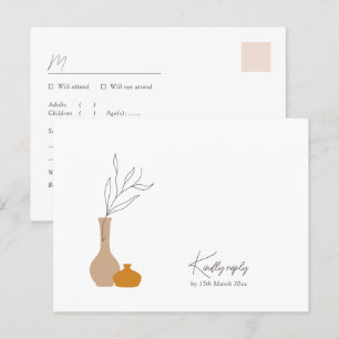 Cartão Postal Boho Minimalist Vases   Solicitação de Música + Es
