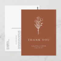 Boho Minimalista Botanicals Terracotta Obrigado