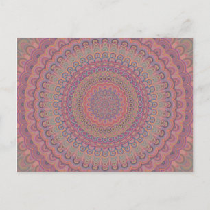 Cartão Postal Boho oval mandala