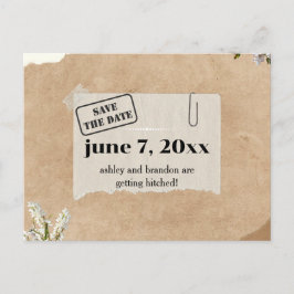 Cartão Postal Boho Papel Kraft Floral SALVE O DIA