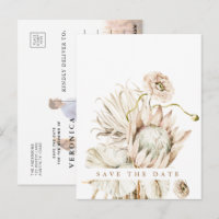 Boho Protea Pampas Grass Salva a Data Foto Postc