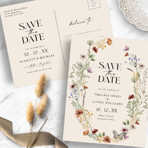 Cartão postal Boho Save The Date