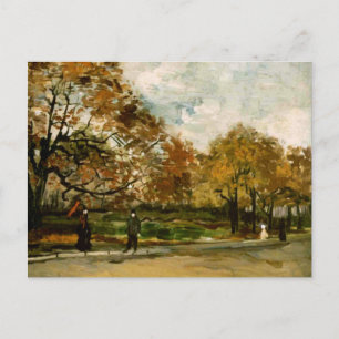 Cartão Postal Bois de Boulogne, Pessoas Caminhando, Vincent van 