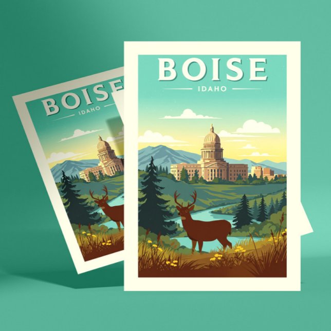 Cartão Postal Boise Idaho Antigo (Criador carregado)
