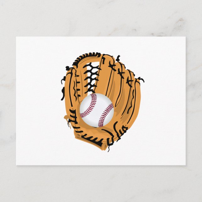 Cartão Postal Bola de basebol Mitt (Frente)