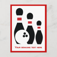 Bola de boliche e pinos verticais personalizados