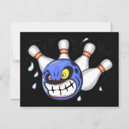 Cartão Postal Bola de boliche Zangada, Esporte Engraçado