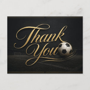 Cartão Postal Bola de futebol com agradecimento a tudo o que voc