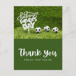 Cartão Postal Bola de futebol com obrigado tudo o que você faz e