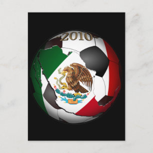 Cartão Postal Bola de Futebol do México 2010